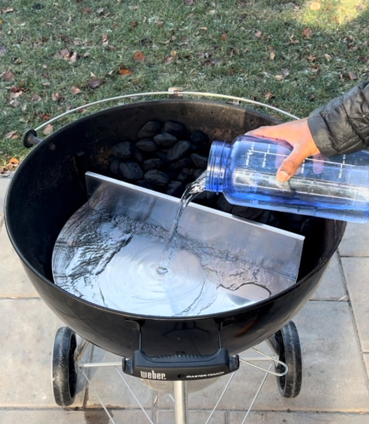 FlameTechGrills Charcoal Basket and Drip Tray - Innovative Weber Kettle